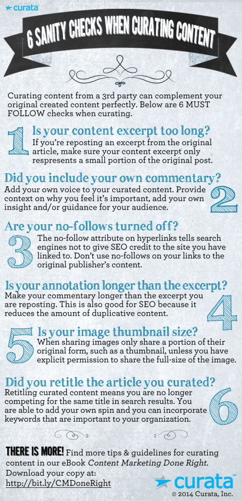 6 Sanity Checks when using Content Curation [Infographic]