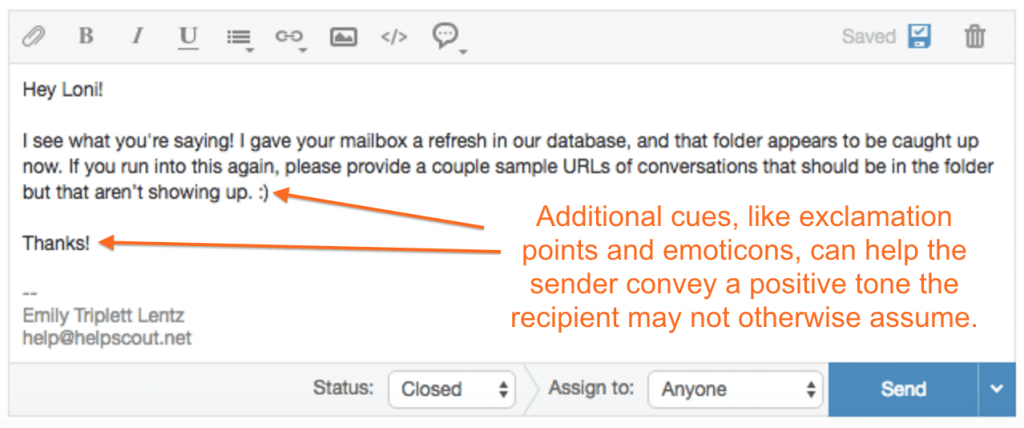 Email with emoticons