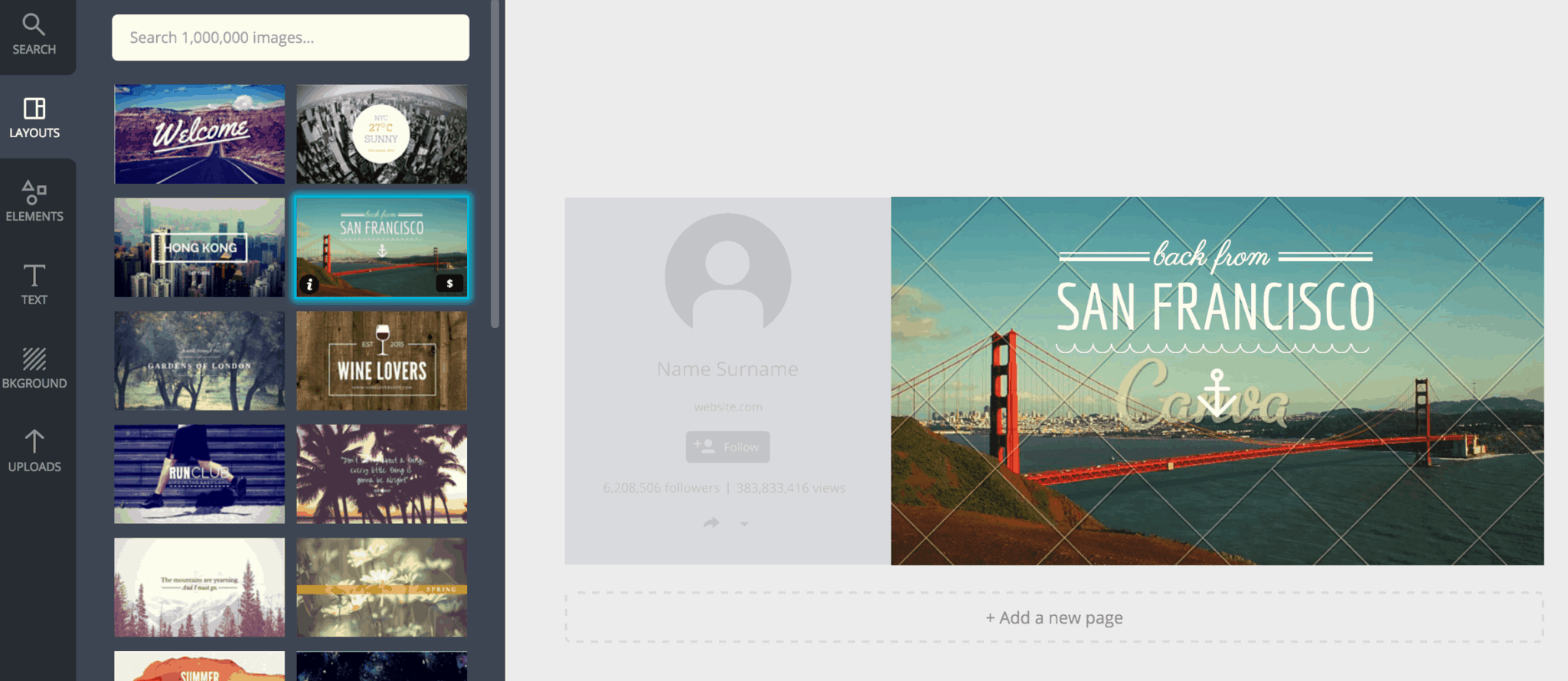 Example of Google+ cover Using Canva design tools