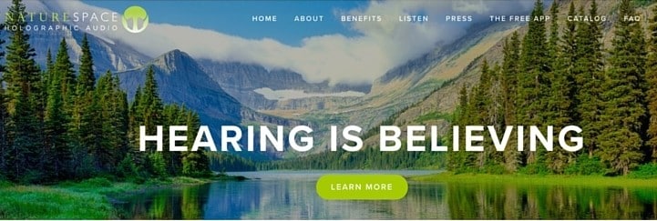 Hearing is believing with background noise add Naturespace.