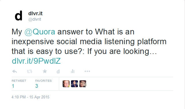 Quora RSS Feed to Social