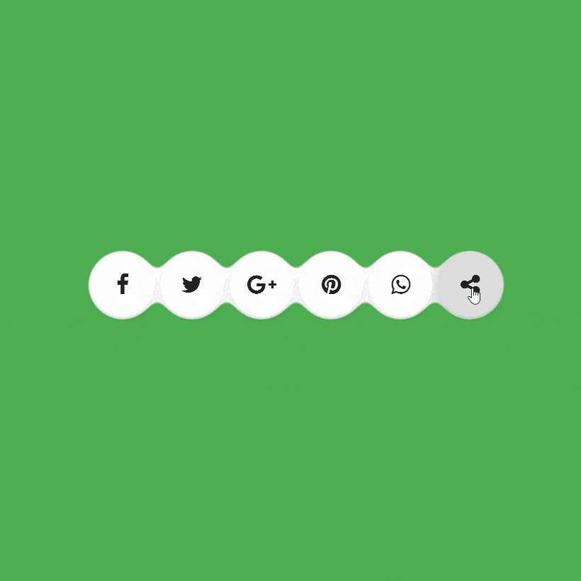 Examples of Social Media Icons with a Gooey Effect